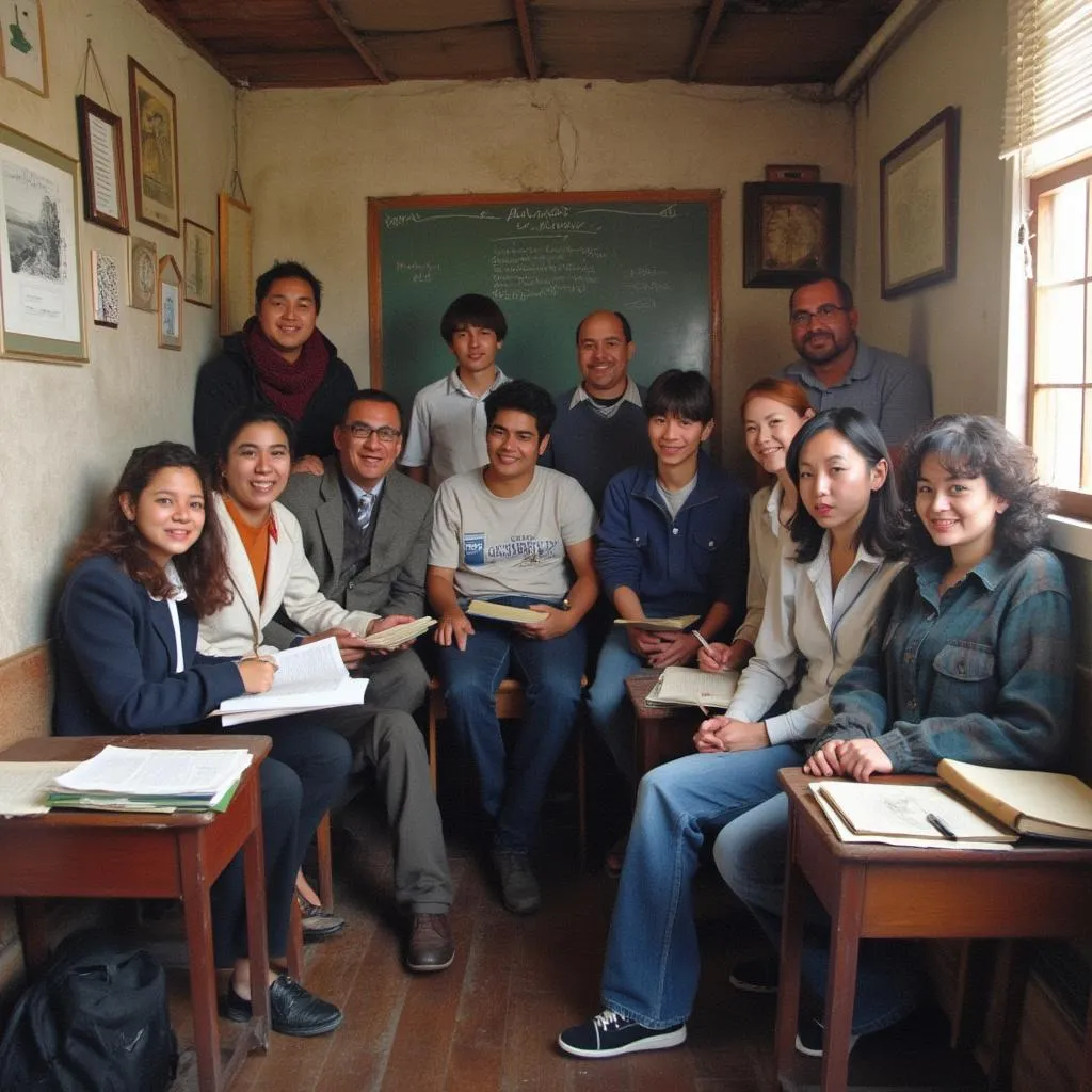 Fundadores de Dozermso en los inicios de la academia